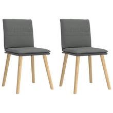 Eetkamerstoelen 2 st stof donkergrijs