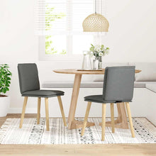 Eetkamerstoelen 2 st stof donkergrijs