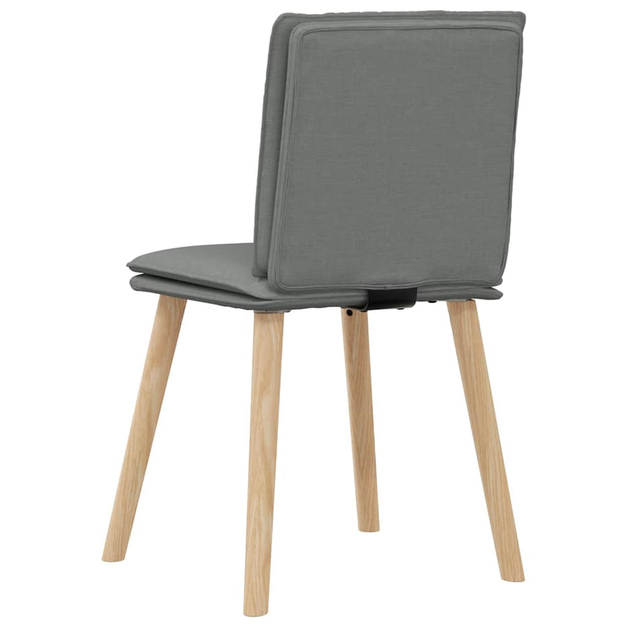 Eetkamerstoelen 2 st stof donkergrijs