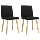 Eetkamerstoelen 2 stuks zwart massief rubberwood