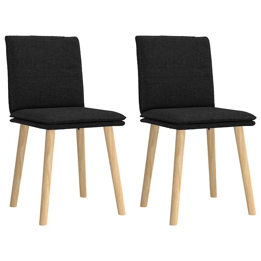 Eetkamerstoelen Stof 2 Zwart