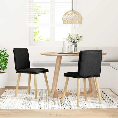 Eetkamerstoelen Stof 2 Zwart
