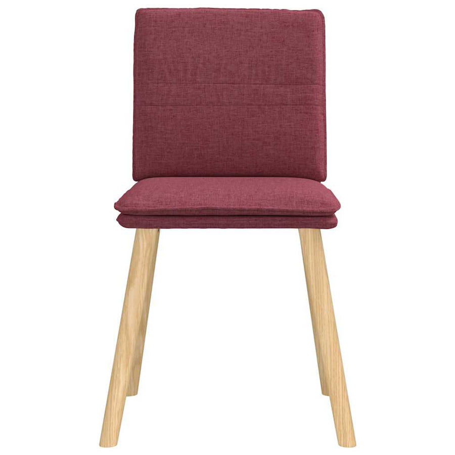 Eetkamerstoelen 2 st stof wijnrood