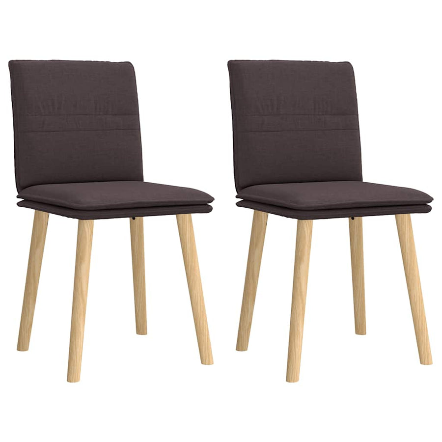 Eetkamerstoelen Stof 2 Donkerbruin
