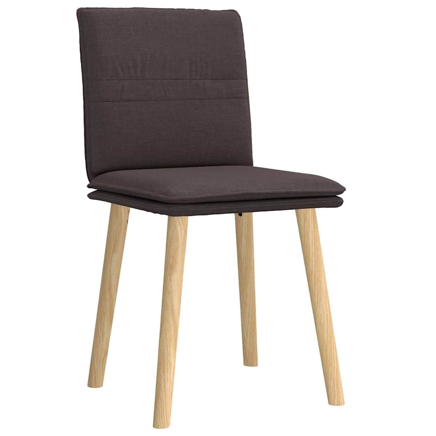 Eetkamerstoelen Stof 2 Donkerbruin