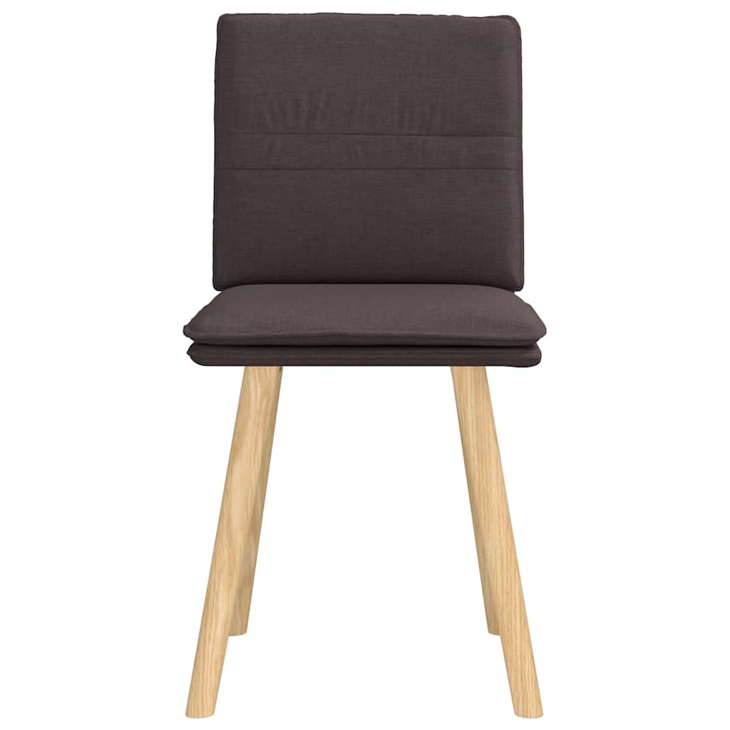 Eetkamerstoelen Stof 2 Donkerbruin