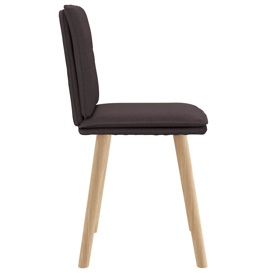 Eetkamerstoelen Stof 2 Donkerbruin