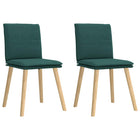 Dining Chairs 2 pcs Fabric Dark Green