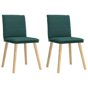 Eetkamerstoelen 2 st donkergroen stof 45x54x86 cm