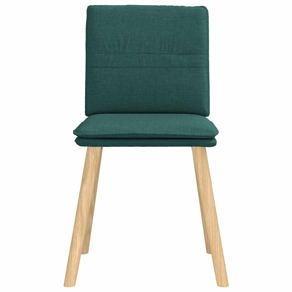 Eetkamerstoelen 2 st stof donkergroen