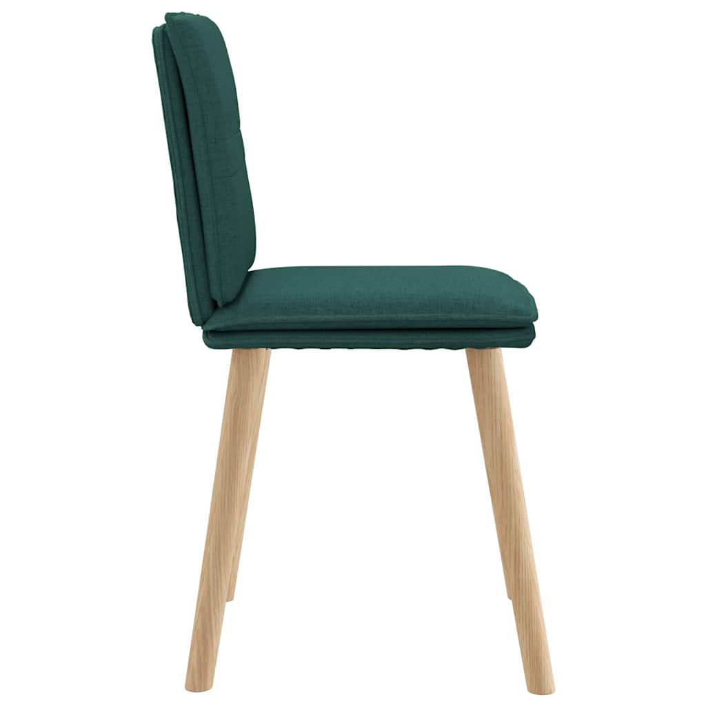 Eetkamerstoelen 2 st stof donkergroen