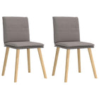 Dining chairs swivel 2 pcs fabric taupe