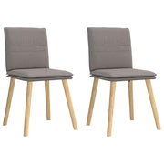 Eetkamerstoelen draaibaar 2 stuks stof taupe