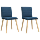 Dining chairs 2 pcs blue fabric