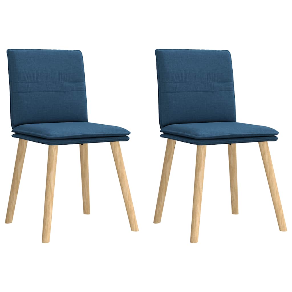 Eetkamerstoelen 2 st stof blauw