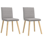 Dining chairs 2 pc fabric cloud grey