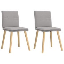 Eetkamerstoelen 2 st stof wolk grijs