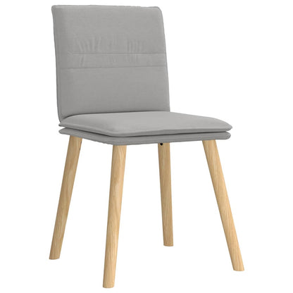 Eetkamerstoelen 2 st stof wolk grijs