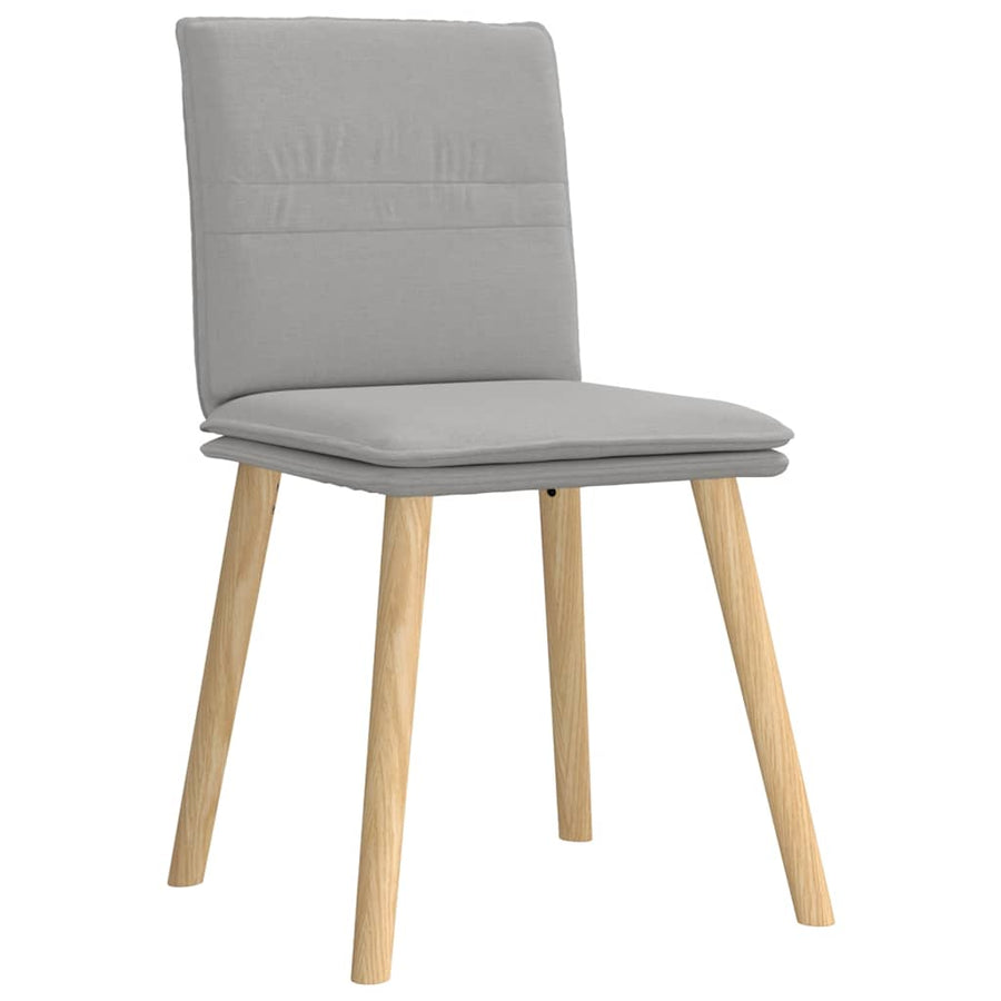 Eetkamerstoelen 2 st stof wolk grijs