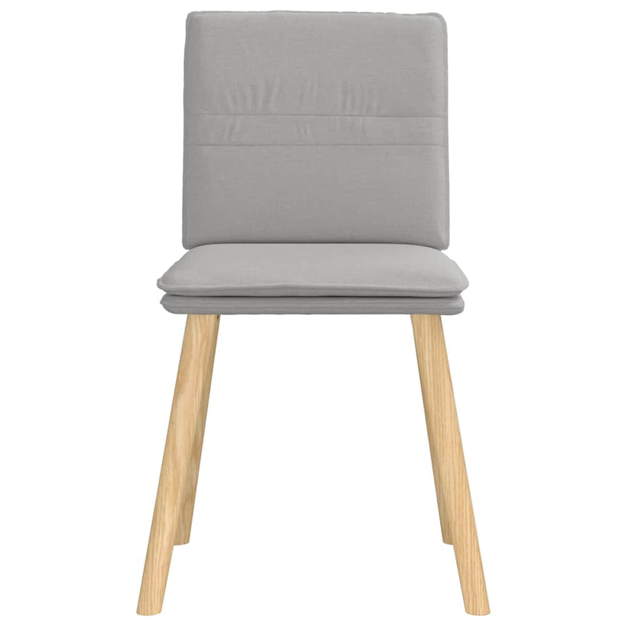 Eetkamerstoelen 2 st stof wolk grijs