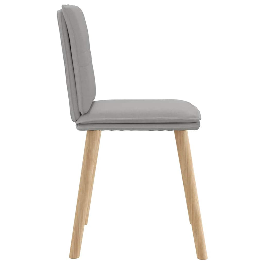 Eetkamerstoelen 2 st stof wolk grijs