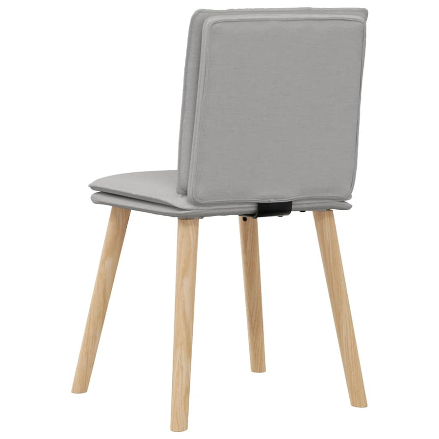 Eetkamerstoelen 2 st stof wolk grijs
