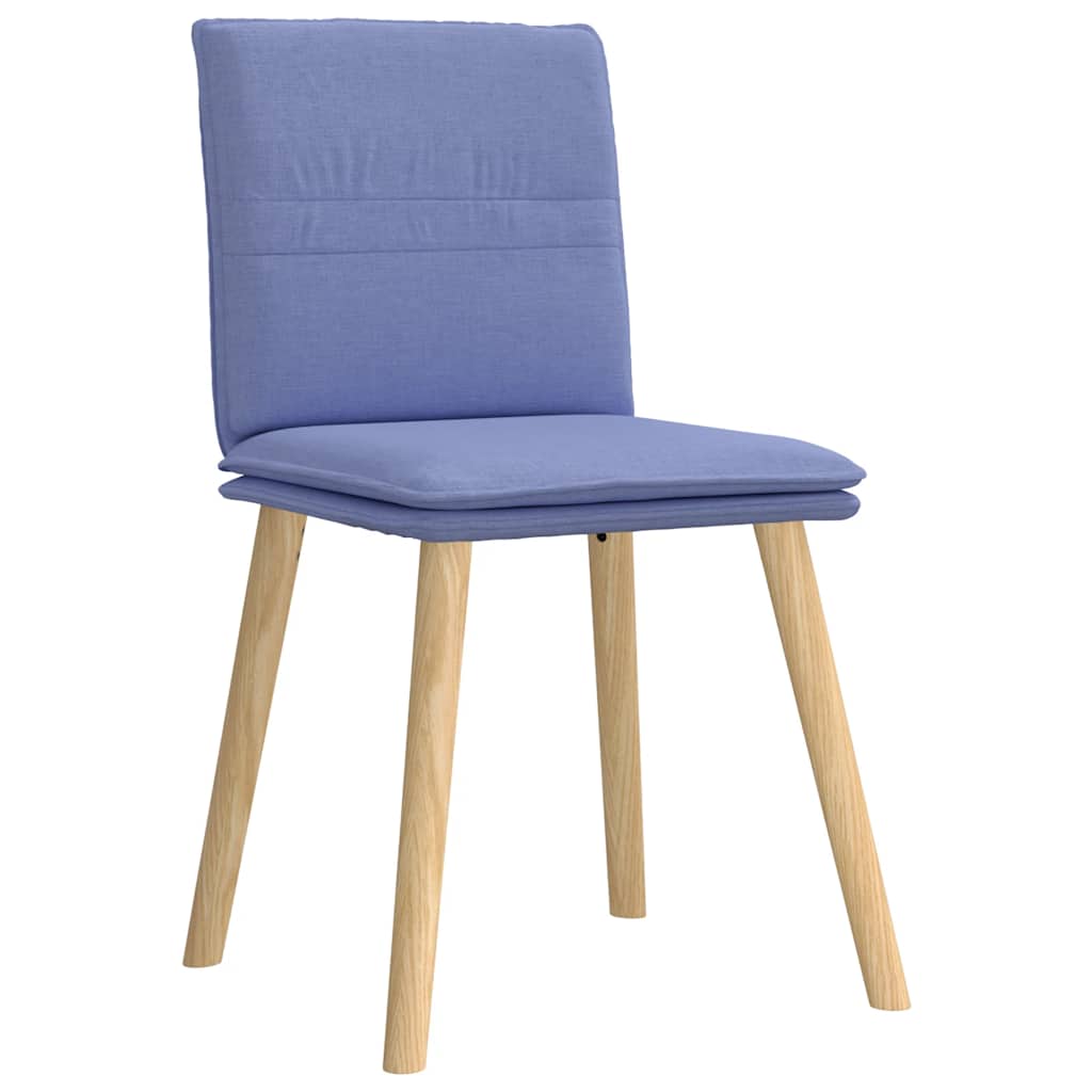 Eetkamerstoelen 2 st stof jeansblauw