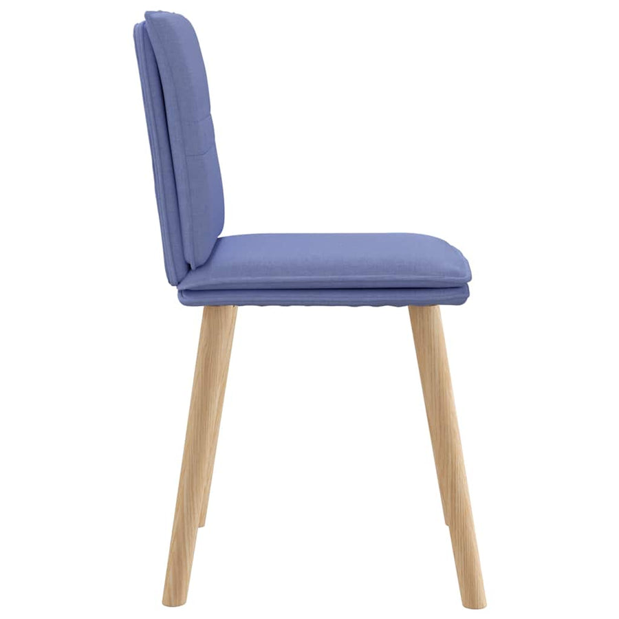 Eetkamerstoelen 2 st stof jeansblauw