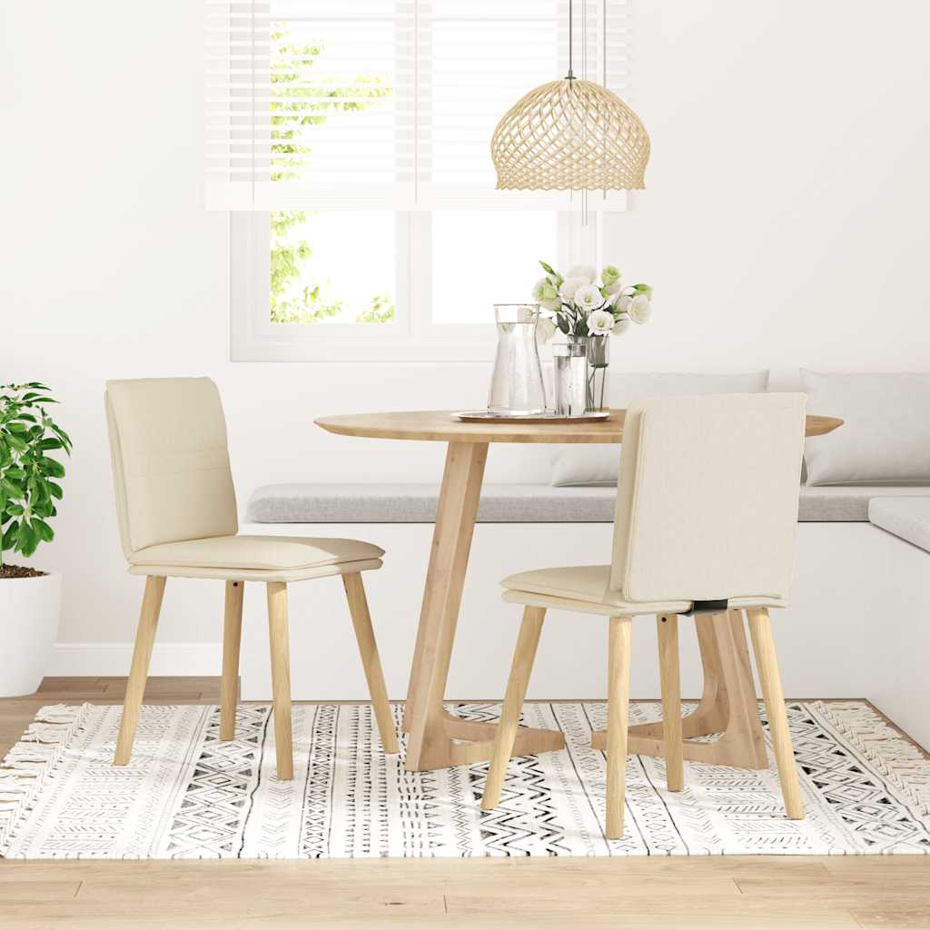 Eetkamerstoelen 2 st linnen