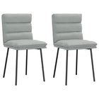 Eetkamerstoelen 2 st fluweel lichtgrijs 45x54x83 cm