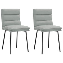 Eetkamerstoelen 2 st fluweel lichtgrijs