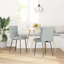 Eetkamerstoelen 2 st fluweel lichtgrijs