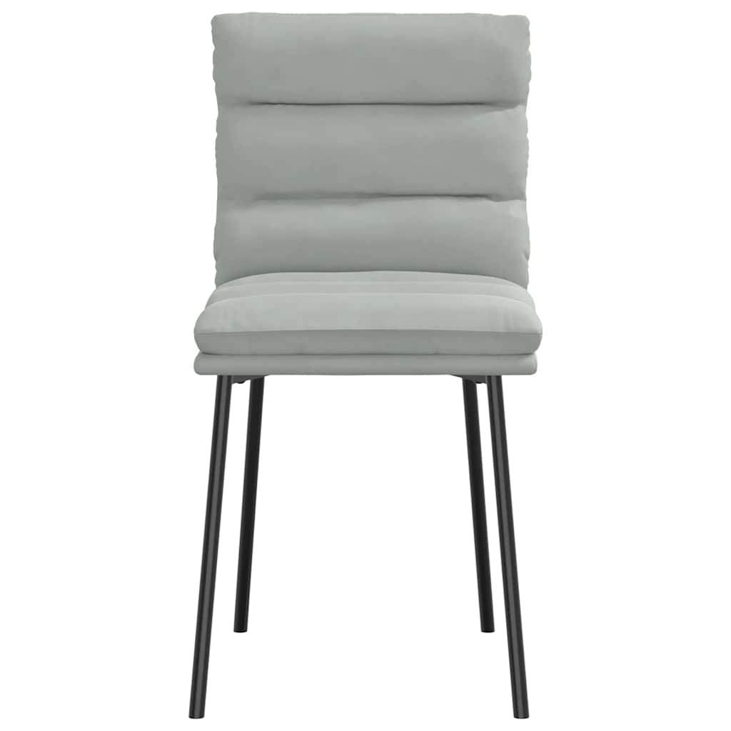 Eetkamerstoelen 2 st fluweel lichtgrijs