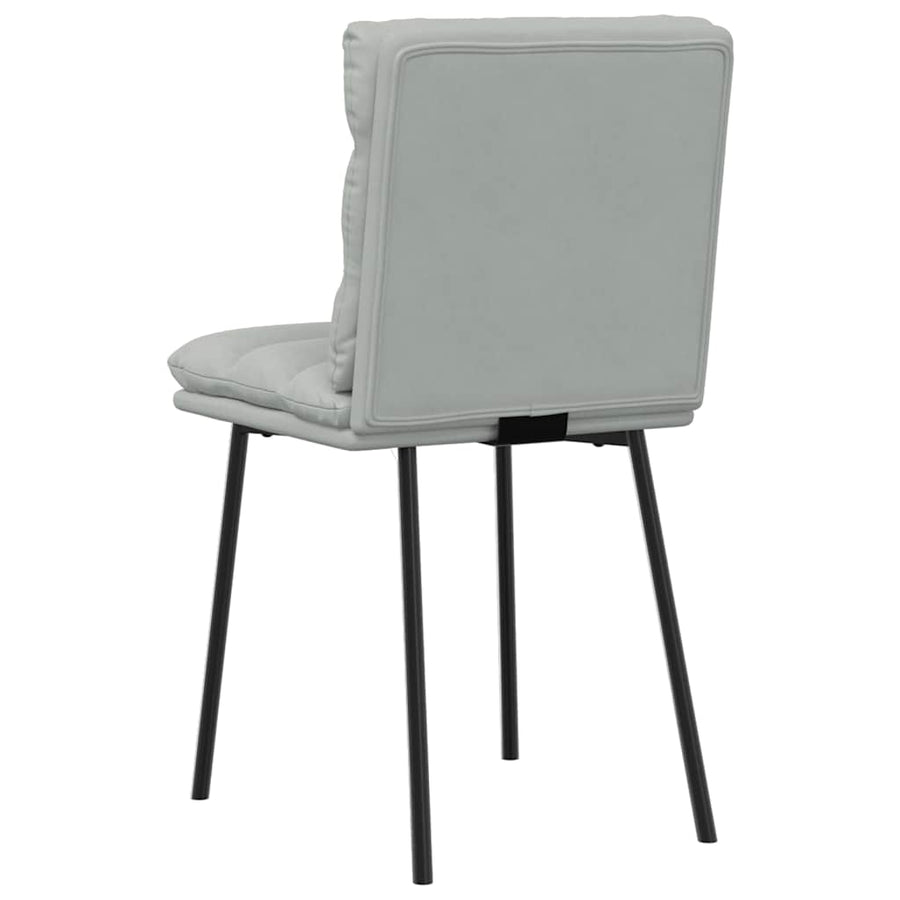 Eetkamerstoelen 2 st fluweel lichtgrijs