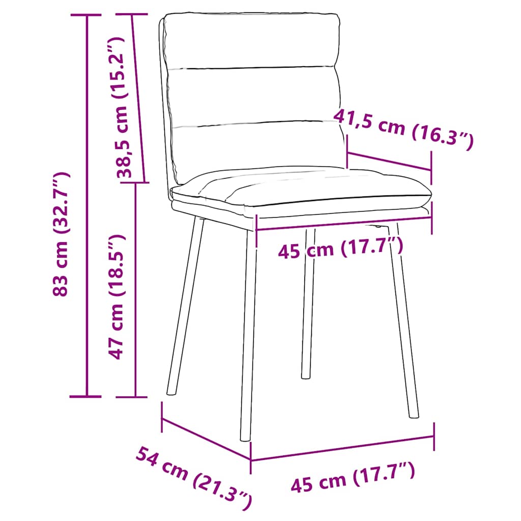Eetkamerstoelen 2 st fluweel lichtgrijs