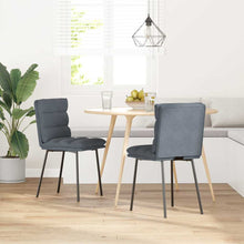 Eetkamerstoelen 2 st fluweel donkergrijs
