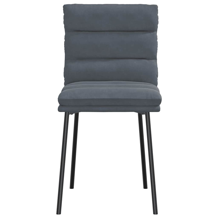 Eetkamerstoelen 2 st fluweel donkergrijs