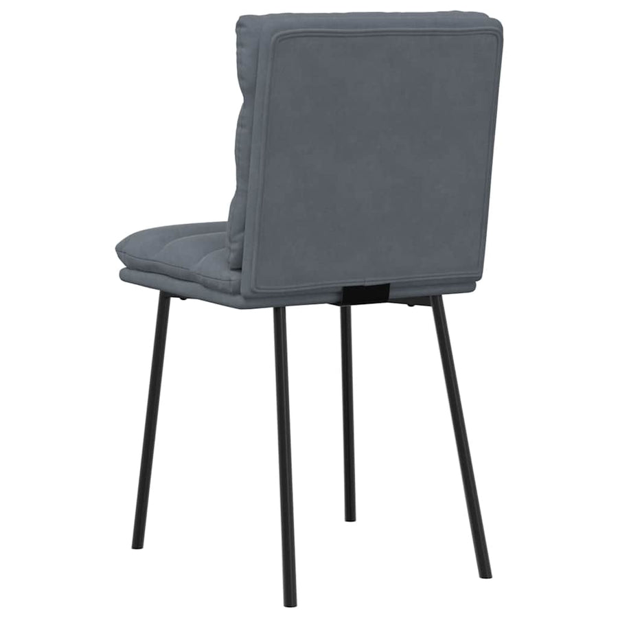 Eetkamerstoelen 2 st fluweel donkergrijs