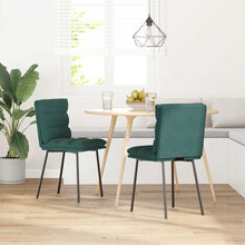 Eetkamerstoelen 2 st fluweel donkergroen