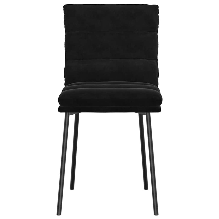 Eetkamerstoelen 2 st fluweel zwart
