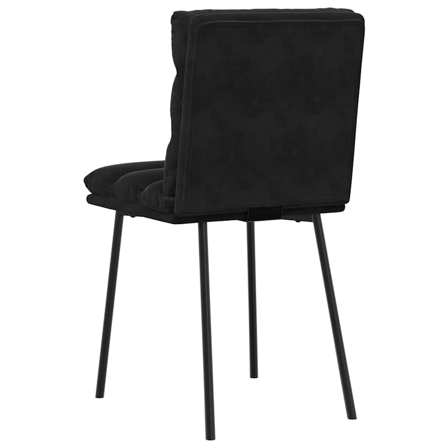 Eetkamerstoelen 2 st fluweel zwart
