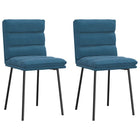 Eetkamerstoelen 2 stuks fluweel blauw 45x54x83 cm