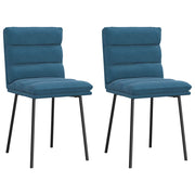Eetkamerstoelen 2 stuks fluweel blauw 45x54x83 cm