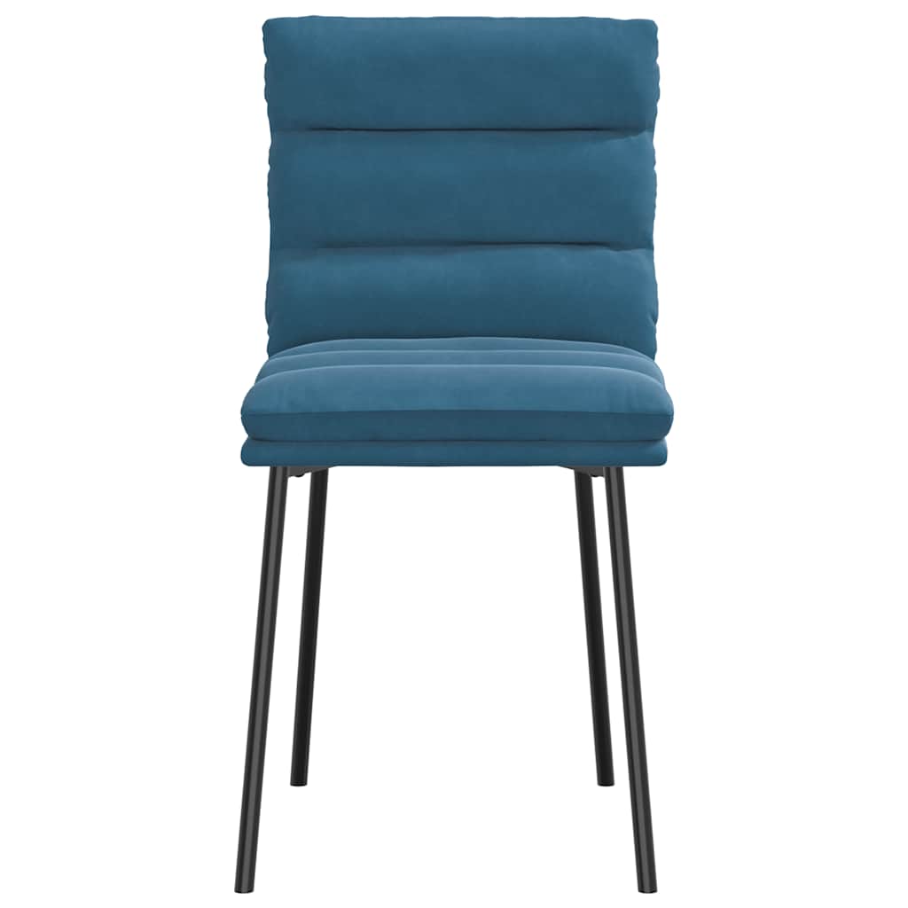 Eetkamerstoelen 2 st fluweel blauw