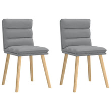 Eetkamerstoelen 2 st stof lichtgrijs