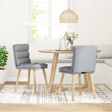 Eetkamerstoelen 2 st stof lichtgrijs