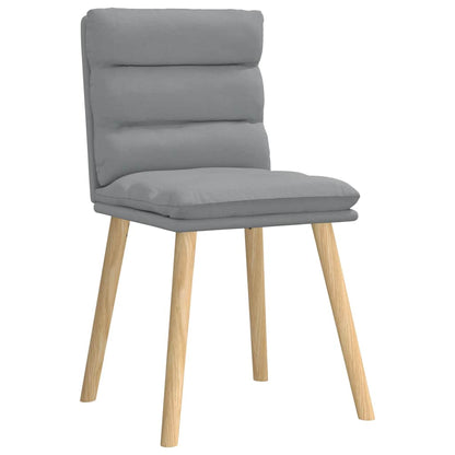 Eetkamerstoelen 2 st stof lichtgrijs