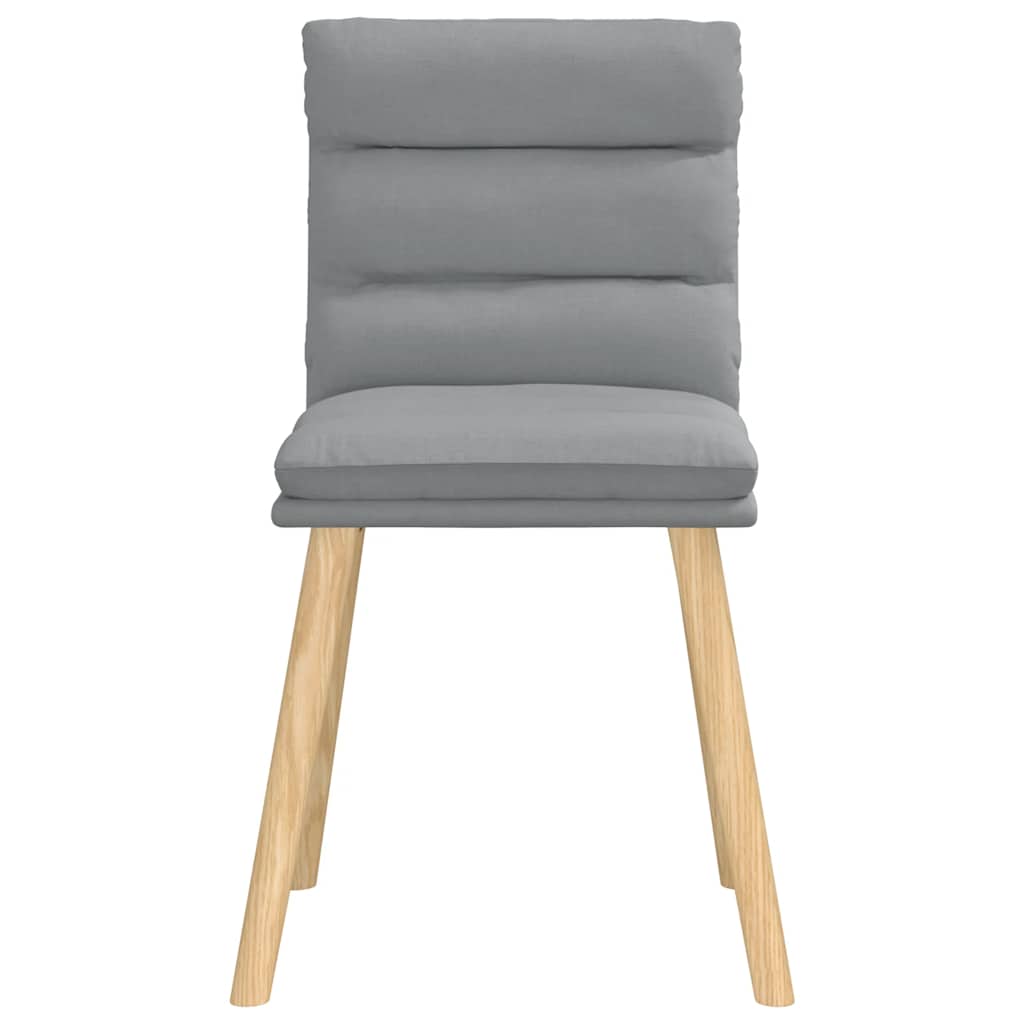 Eetkamerstoelen 2 st stof lichtgrijs