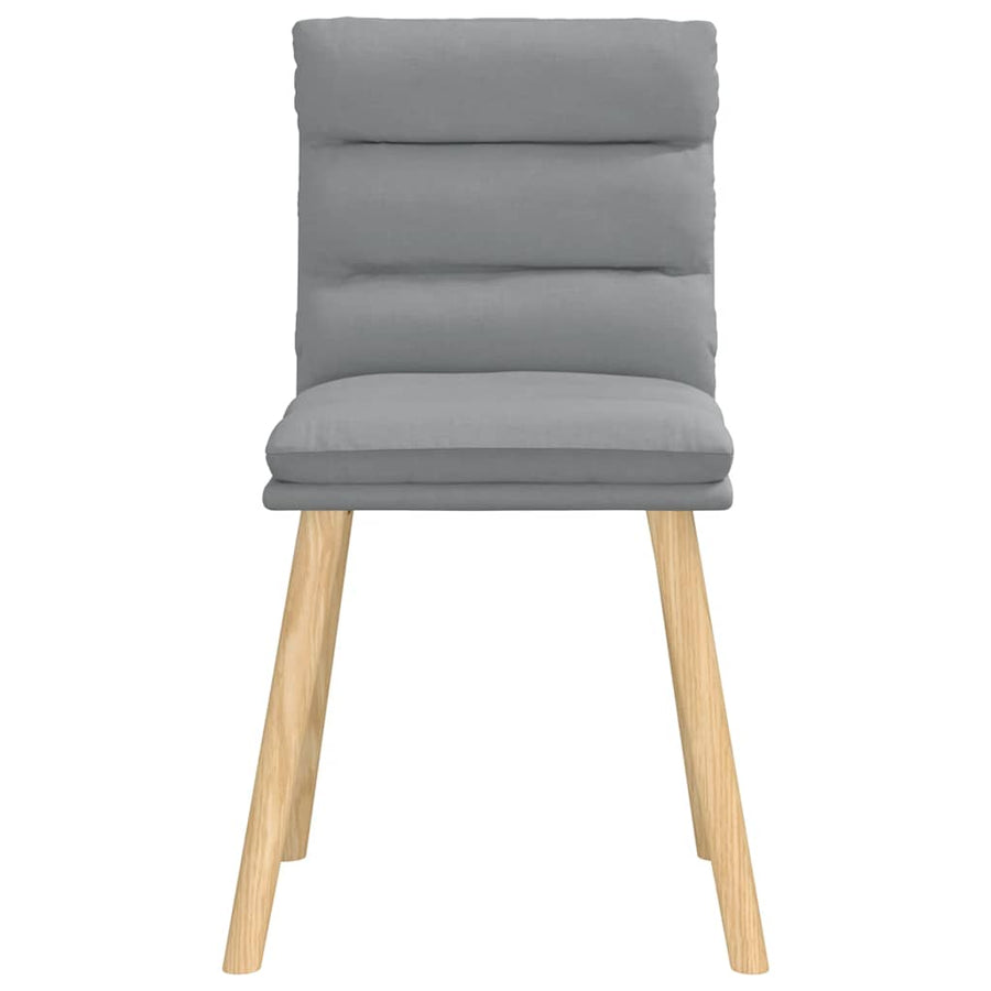 Eetkamerstoelen 2 st stof lichtgrijs