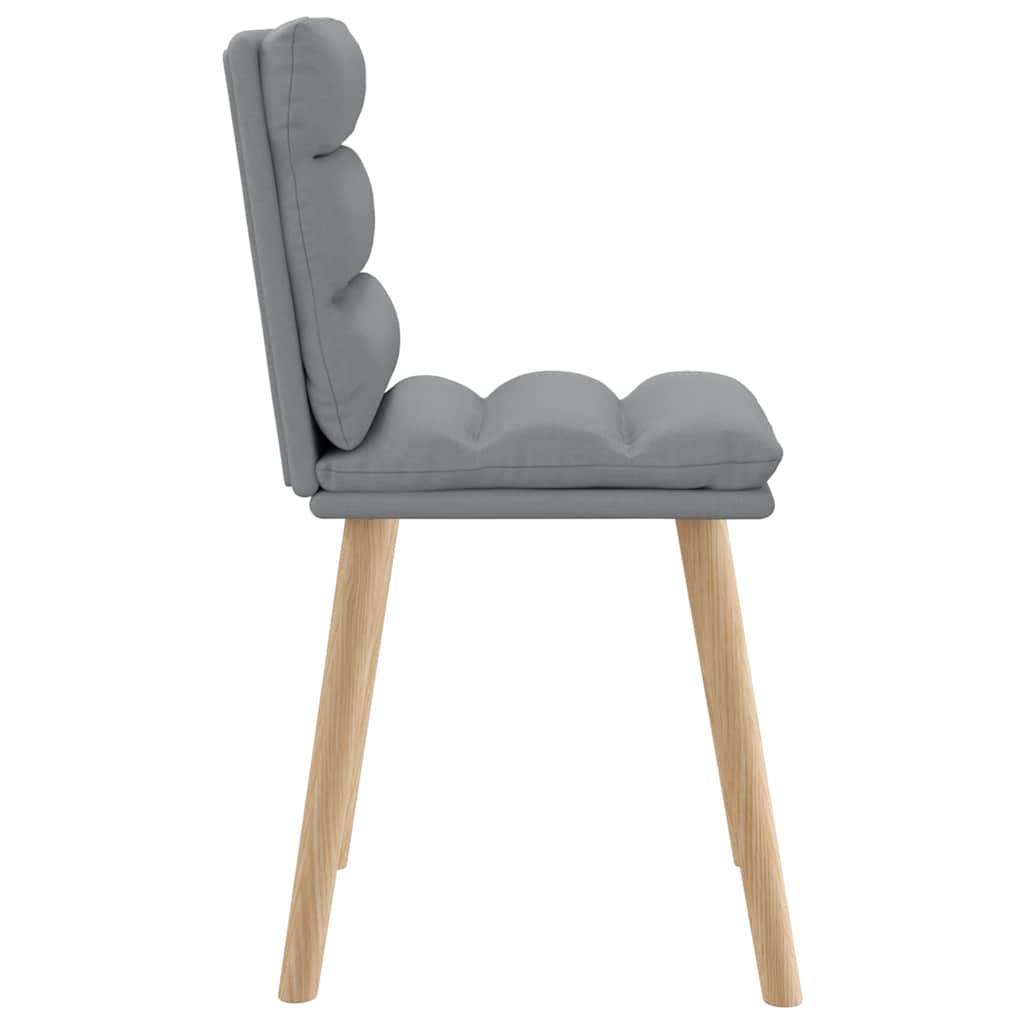 Eetkamerstoelen 2 st stof lichtgrijs